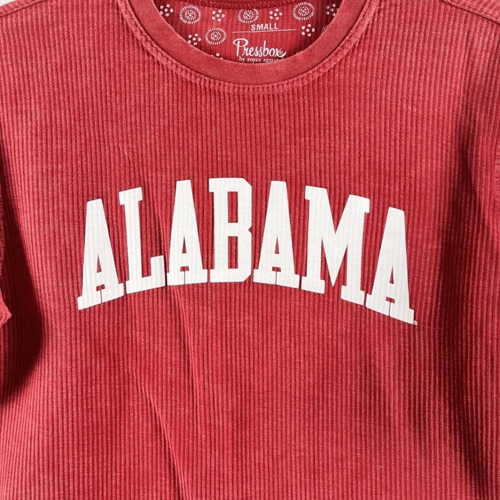 Pressbox Alabama Crimson Tide Comfy Cord Vintage Wash Basic Arch Pullover Small - Picture 2 of 8